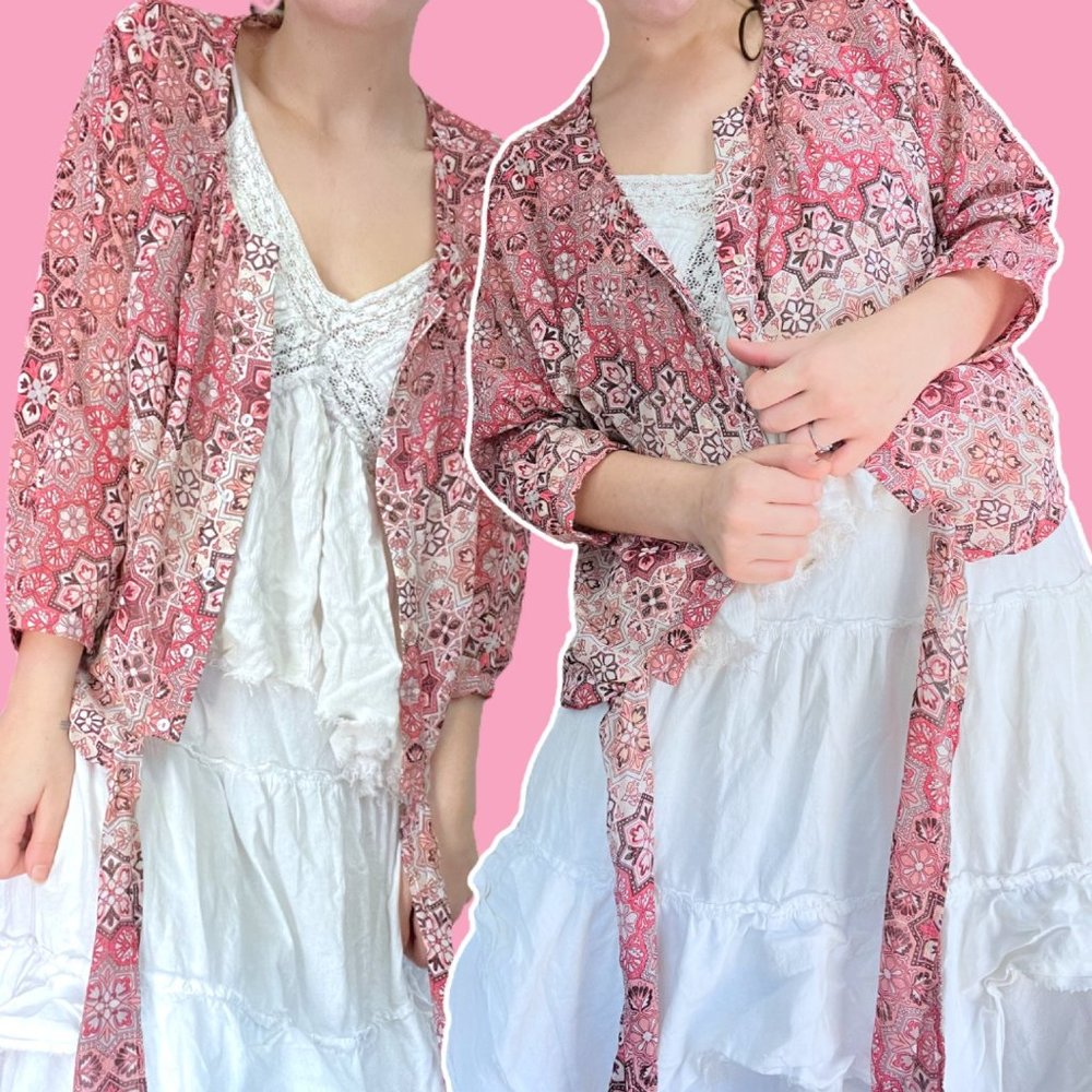 TRIPPY PINK PIXIE BLOUSE